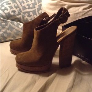 Michael Shannon Sable Wood Platform Mules